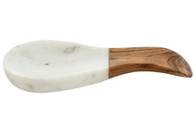 Load image into Gallery viewer, Marble and Wood Spoon Rest