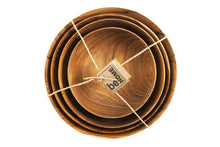 Load image into Gallery viewer, Teak Nesting Bowl Set
