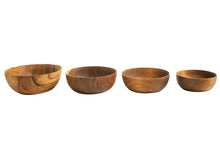 Load image into Gallery viewer, Teak Nesting Bowl Set
