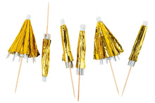 Load image into Gallery viewer, Gold Cocktail Umbrellas
