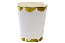 Load image into Gallery viewer, Paper Cups with Gold Scalloped Edge
